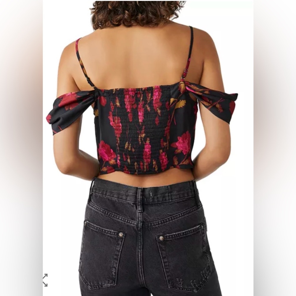 Free People | Cassandra Floral Print Off-the-Shoulder Blouse - Picture 2 of 11